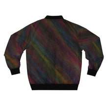 Load image into Gallery viewer, Rainbow Wave Bomber Jacket