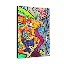 Load image into Gallery viewer, Inter-dimensional Frog Fish Canvas Wrap 18 x 24”