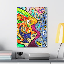 Load image into Gallery viewer, Inter-dimensional Frog Fish Canvas Wrap 18 x 24”