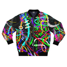 Load image into Gallery viewer, Neon Abstract Bomber Jacket